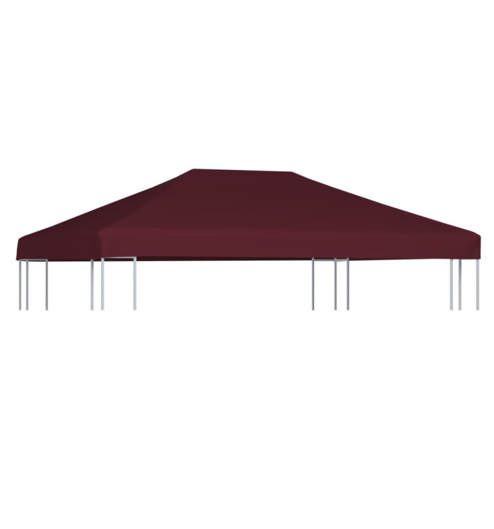 Toile supérieure de gazebo 310 g/m² 3x4 m Bordeaux | Mobilier & Déco