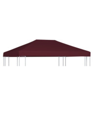 Toile supérieure de gazebo 310 g/m² 3x4 m Bordeaux | Mobilier & Déco