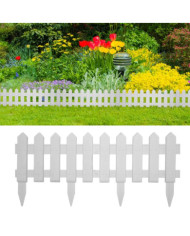 Bordures de pelouse 25 pcs Blanc 10 m PP | Mobilier & Déco