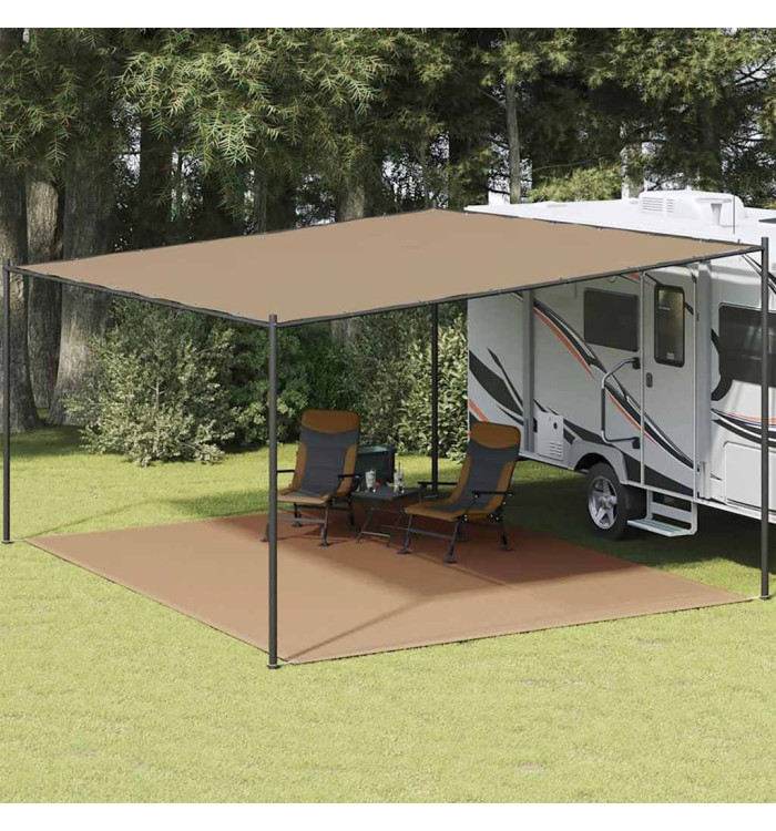 Tapis de tente 400x500 cm Taupe | Mobilier & Déco