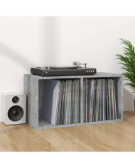 Boîte de rangement de vinyles Gris béton 71x34x36 cm | Mobilier & Déco