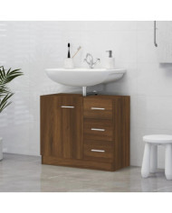 Armoire de lavabo Chêne marron 63x30x54 cm Bois d'ingénierie | Mobilier & Déco