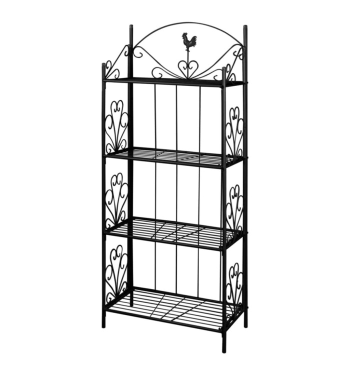 Support pour plantes Carré Noir | Mobilier & Déco
