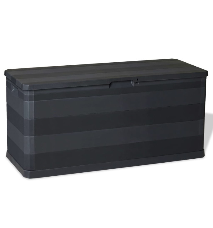 Boîte de rangement de jardin noir 117x45x56 cm | Mobilier & Déco