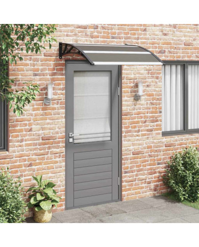 Auvent de porte Noir 120x100 cm PC | Mobilier & Déco