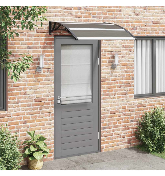 Auvent de porte Noir 120x100 cm PC | Mobilier & Déco