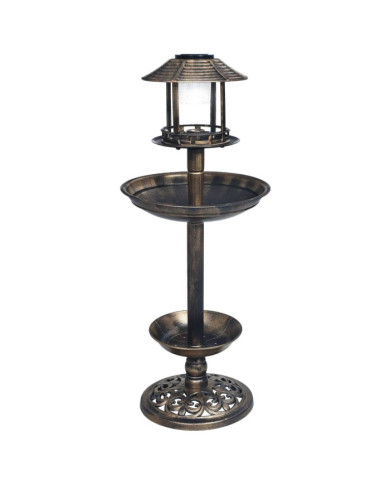 Bain décoratif pour oiseaux à LED à énergie solaire Plastique | Mobilier & Déco