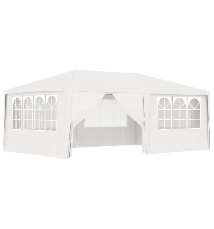 Tente de réception et parois latérales 4x6 m Blanc 90 g/m² | Mobilier & Déco