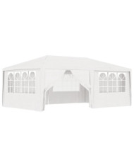 Tente de réception et parois latérales 4x6 m Blanc 90 g/m² | Mobilier & Déco