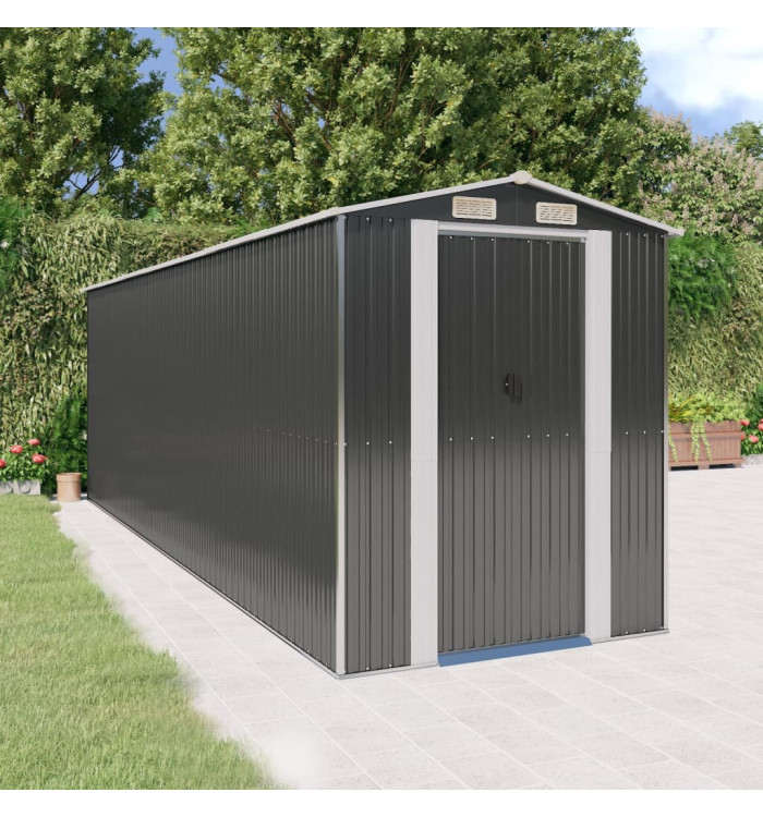 Abri de jardin Anthracite 192x606x223 cm Acier galvanisé | Mobilier & Déco