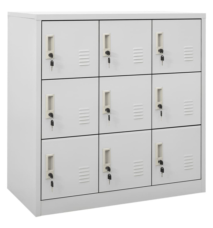 Armoire à casiers Gris clair 90x45x92,5 cm Acier | Mobilier & Déco