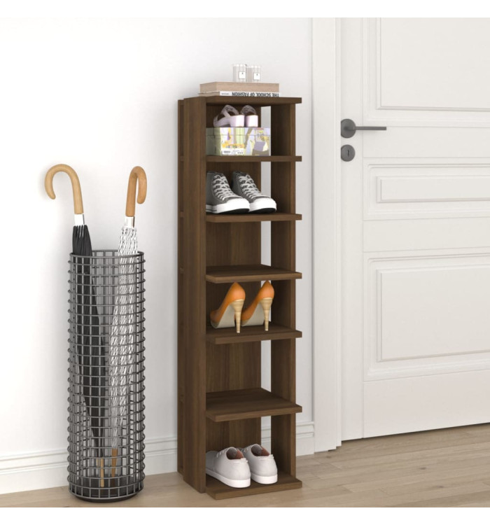 Étagère à chaussures Chêne marron 27,5x27x102cm Bois ingénierie | Mobilier & Déco
