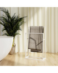 Porte-serviettes sur pied Blanc 48x24x78,5 cm Fer | Mobilier & Déco