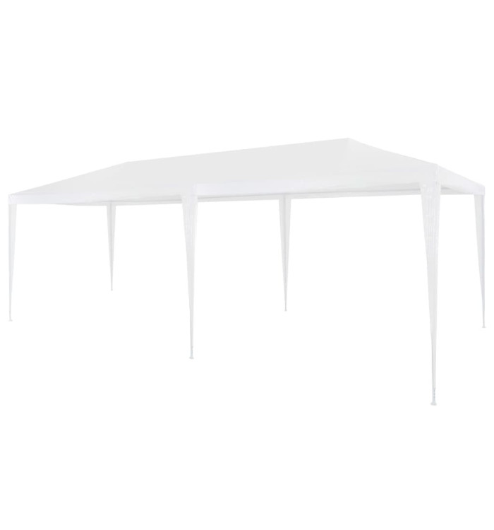 Tente de réception 3x6 m PE Blanc | Mobilier & Déco