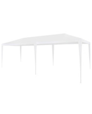 Tente de réception 3x6 m PE Blanc | Mobilier & Déco