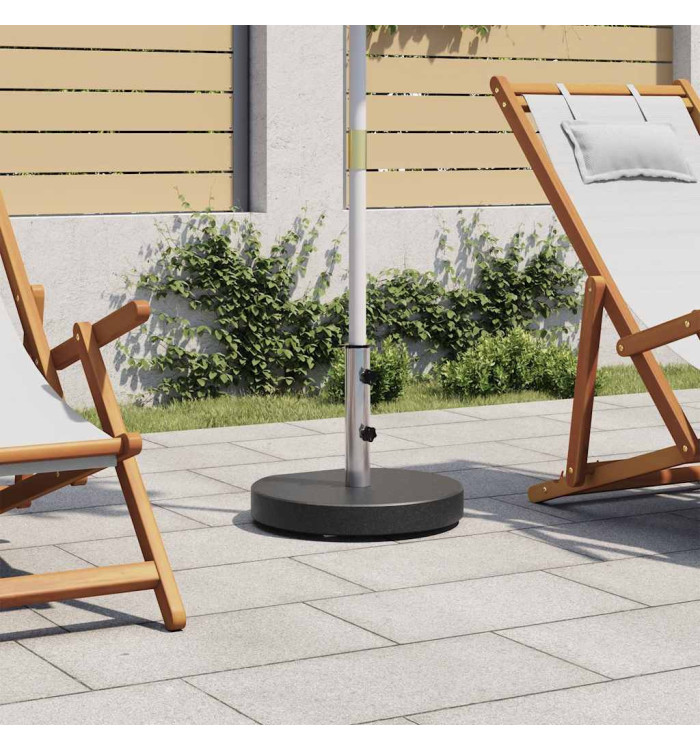 Socle de parasol Granite 28,5 kg Rond Noir | Mobilier & Déco