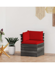 Canapé d'angle palette de jardin avec coussin Bois de pin | Mobilier & Déco