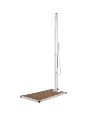 Douche de jardin avec base marron 225 cm Acier inoxydable | Mobilier & Déco