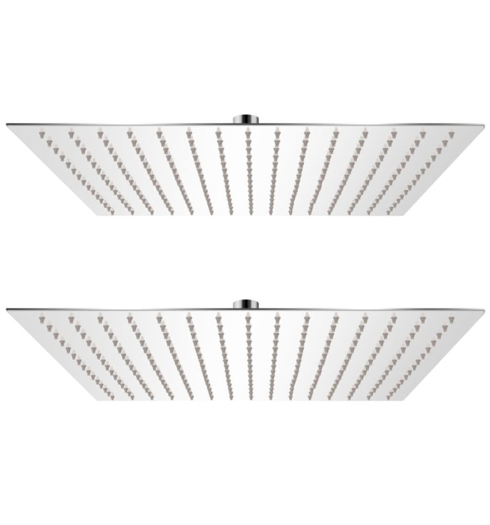Pomme de douche plongeante 2 pcs Acier inoxydable 40x40 cm | Mobilier & Déco