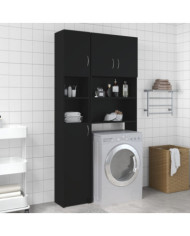 Ensemble de meuble pour machine à laver Noir Bois d'ingénierie | Mobilier & Déco