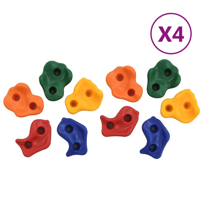 Pierres d'escalade 40 pcs PE Multicolore | Mobilier & Déco