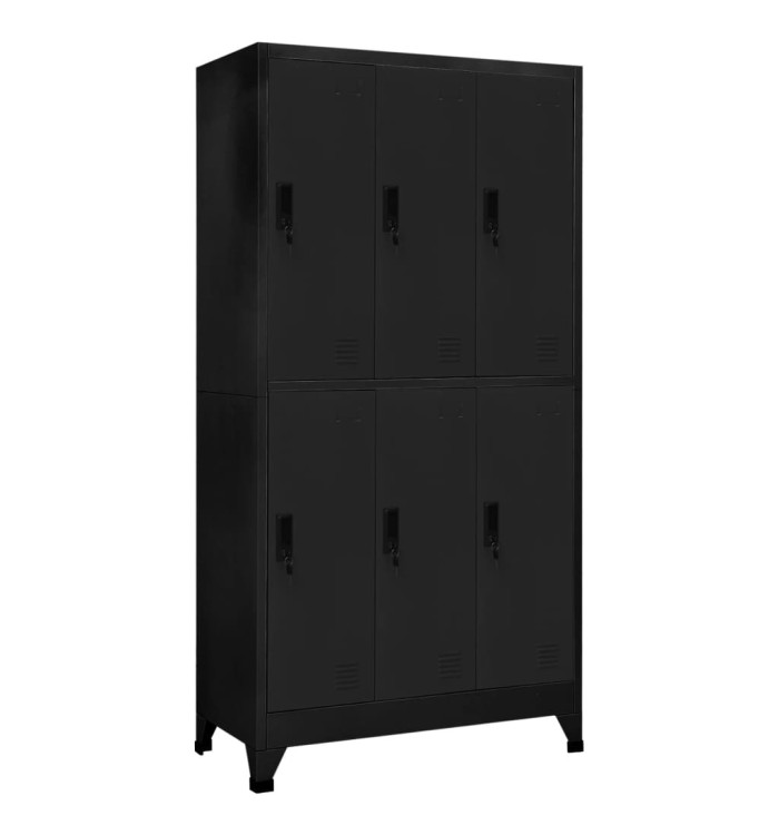 Armoire à casiers Noir 90x45x180 cm Acier | Mobilier & Déco