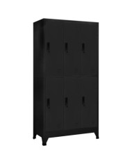 Armoire à casiers Noir 90x45x180 cm Acier | Mobilier & Déco