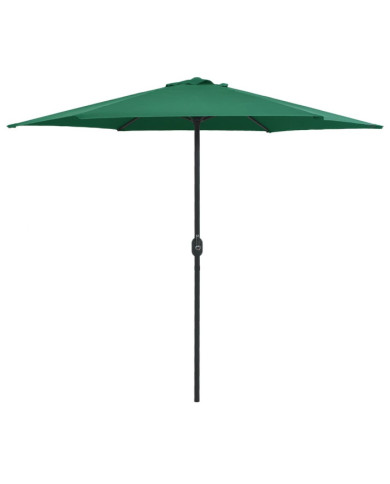 Parasol de jardin et mât en aluminium 270x246 cm Vert | Mobilier & Déco