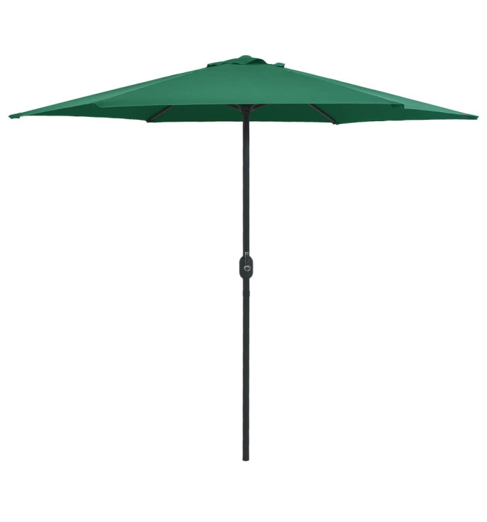 Parasol de jardin et mât en aluminium 270x246 cm Vert | Mobilier & Déco