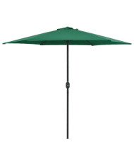 Parasol de jardin et mât en aluminium 270x246 cm Vert | Mobilier & Déco