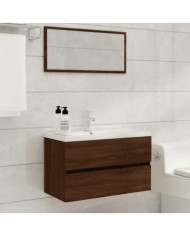 Ensemble de meubles de salle de bain 2 pcs Chêne marron | Mobilier & Déco