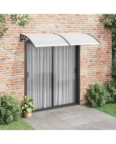 Auvent de porte Noir 200 x 100 cm PC | Mobilier & Déco