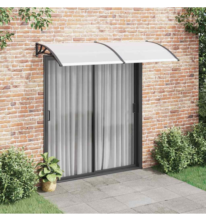 Auvent de porte Noir 200 x 100 cm PC | Mobilier & Déco