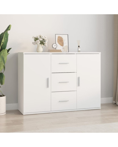 Buffet blanc 91x29,5x65 cm bois d'ingénierie | Mobilier & Déco