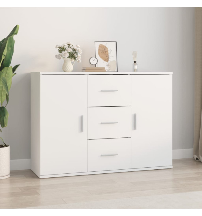 Buffet blanc 91x29,5x65 cm bois d'ingénierie | Mobilier & Déco