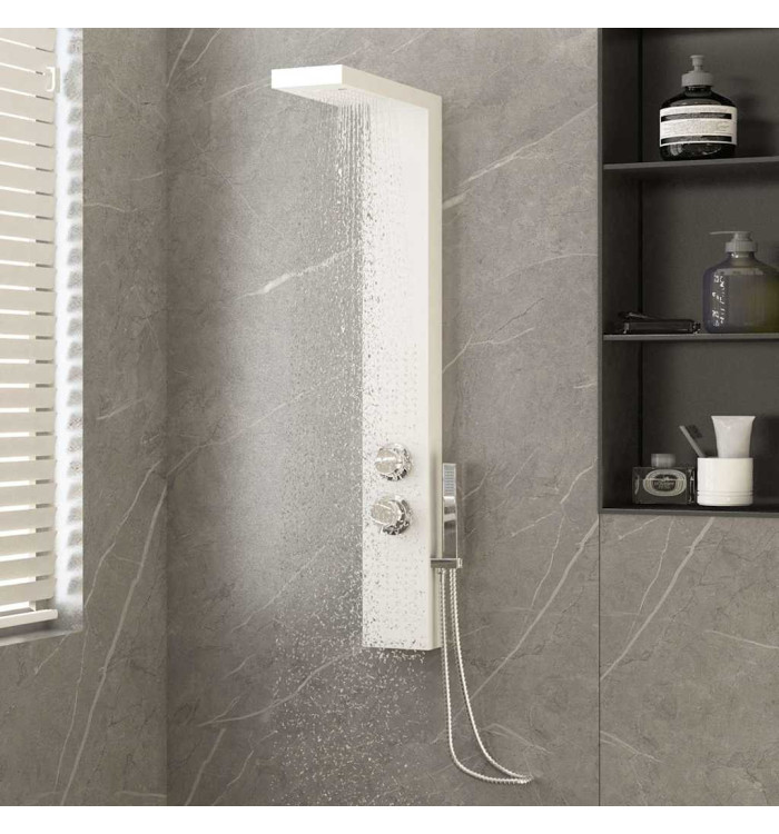 Système de panneau de douche Aluminium Blanc | Mobilier & Déco