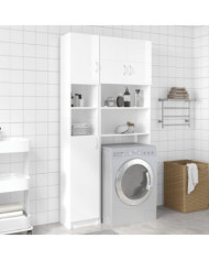 Armoire de salle de bain Blanc brillant Bois d'ingénierie | Mobilier & Déco