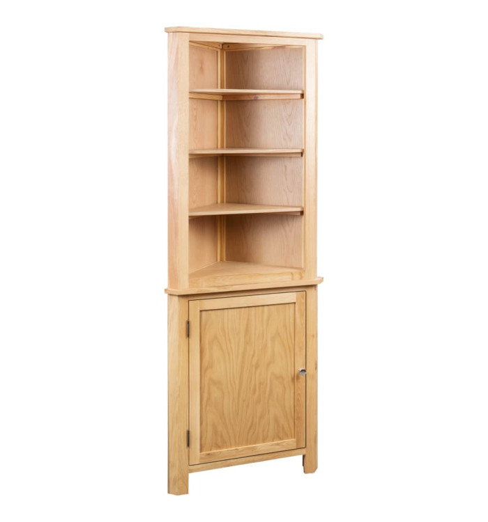 Armoire d'angle 59x36x180 cm Bois de chêne massif | Mobilier & Déco