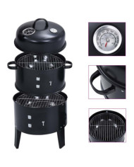 Gril barbecue au charbon 3 en 1 40x80 cm | Mobilier & Déco