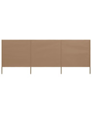Paravent 3 panneaux Tissu 400 x 160 cm Taupe | Mobilier & Déco