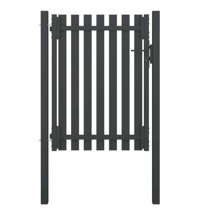 Portail de clôture de jardin Acier 1x1,7 m Anthracite | Mobilier & Déco