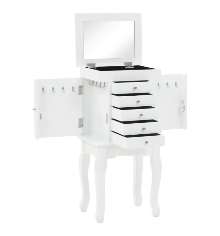 Armoire à bijoux sur pieds Blanc | Mobilier & Déco