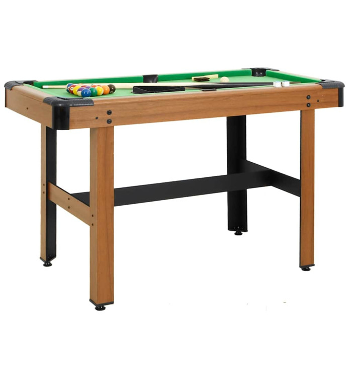 Table de billard 4 pieds 122x61x76 cm Marron | Mobilier & Déco