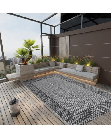 Tapis d'extérieur ARAKIL Noir 140x200 cm PP | Mobilier & Déco