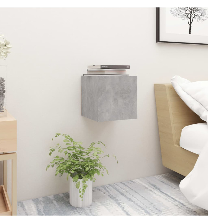 Table de chevet Gris béton 30,5x30x30 cm Bois d'ingénierie | Mobilier & Déco