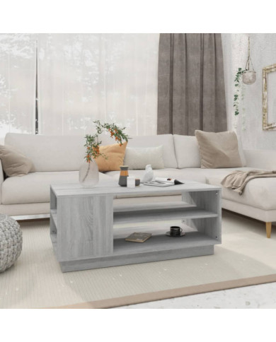 Table basse sonoma gris 102x55x43 cm bois d'ingénierie | Mobilier & Déco