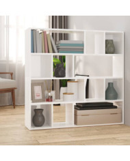 Bibliothèque/Séparateur de pièce Blanc brillant 105x24x102 cm | Mobilier & Déco