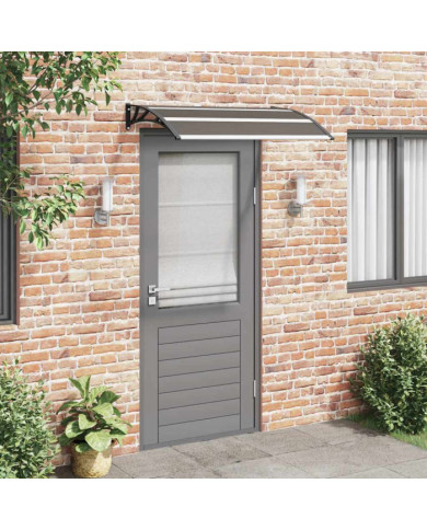 Auvent de porte Noir 120x75 cm PC | Mobilier & Déco