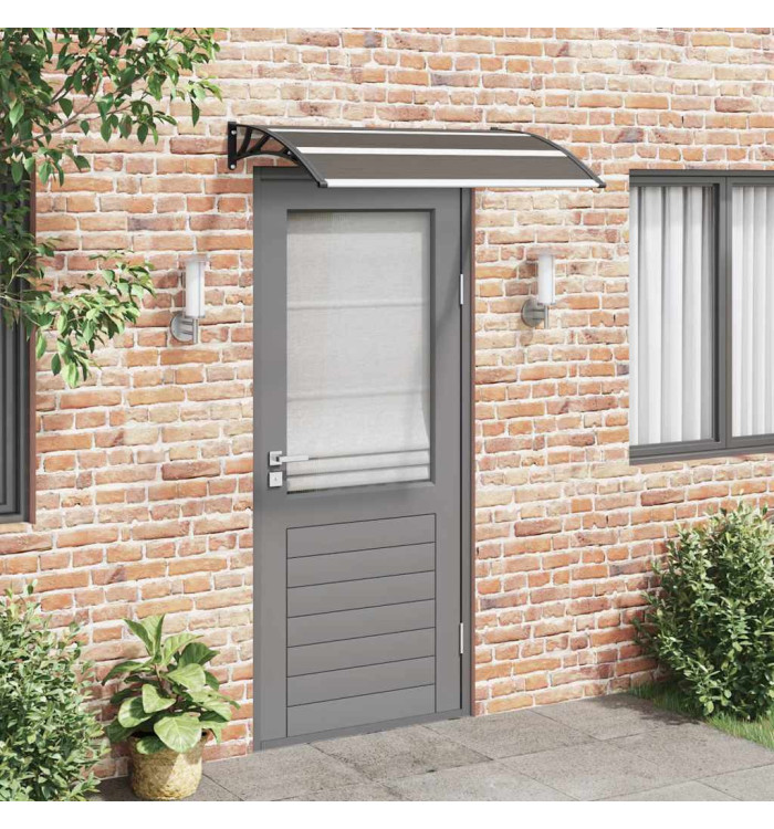 Auvent de porte Noir 120x75 cm PC | Mobilier & Déco