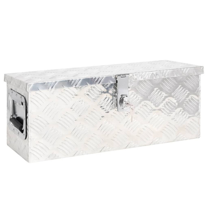 Boîte de rangement Argenté 60x23,5x23 cm Aluminium | Mobilier & Déco